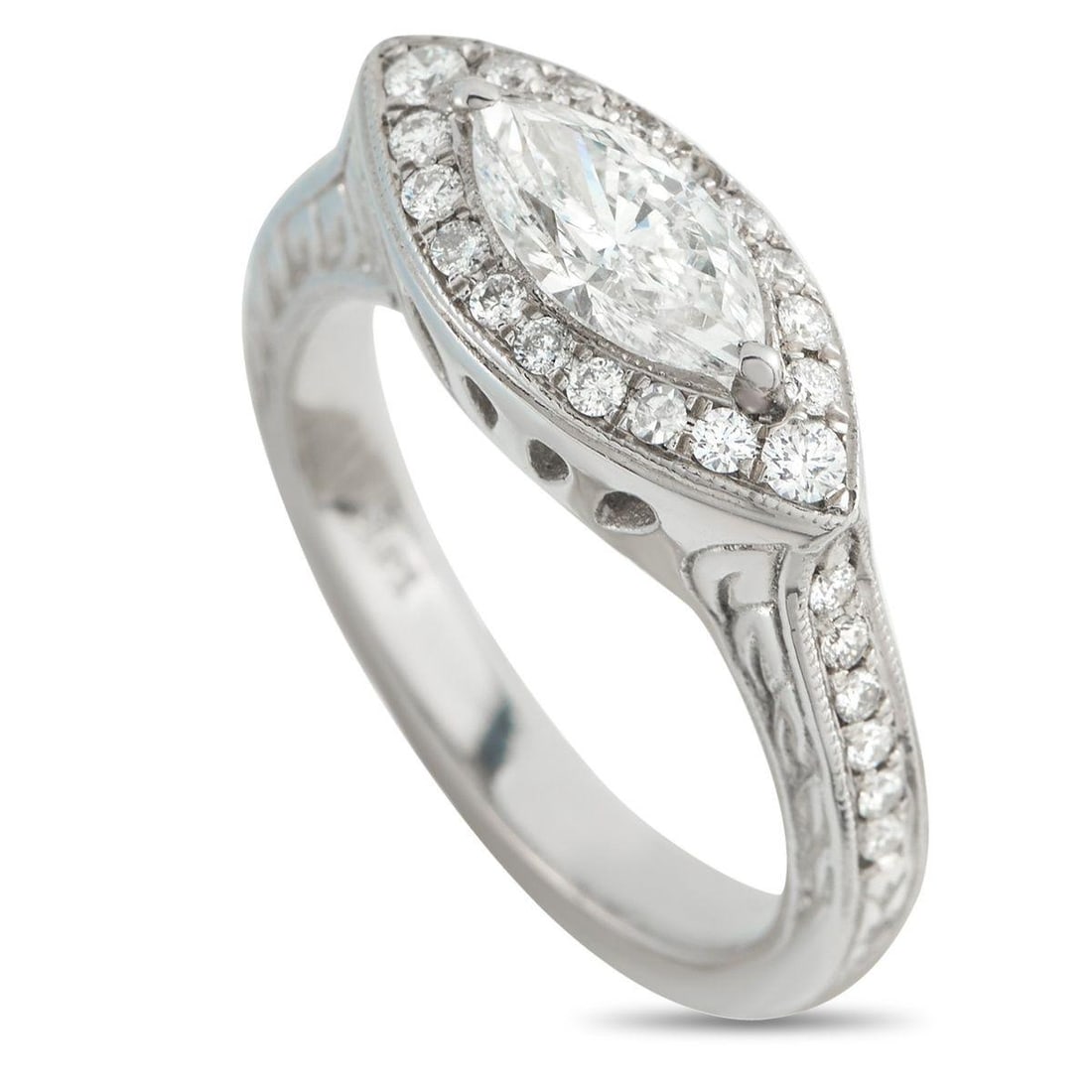14K WHITE GOLD 1.05CT DIAMOND RING (1 of 4)