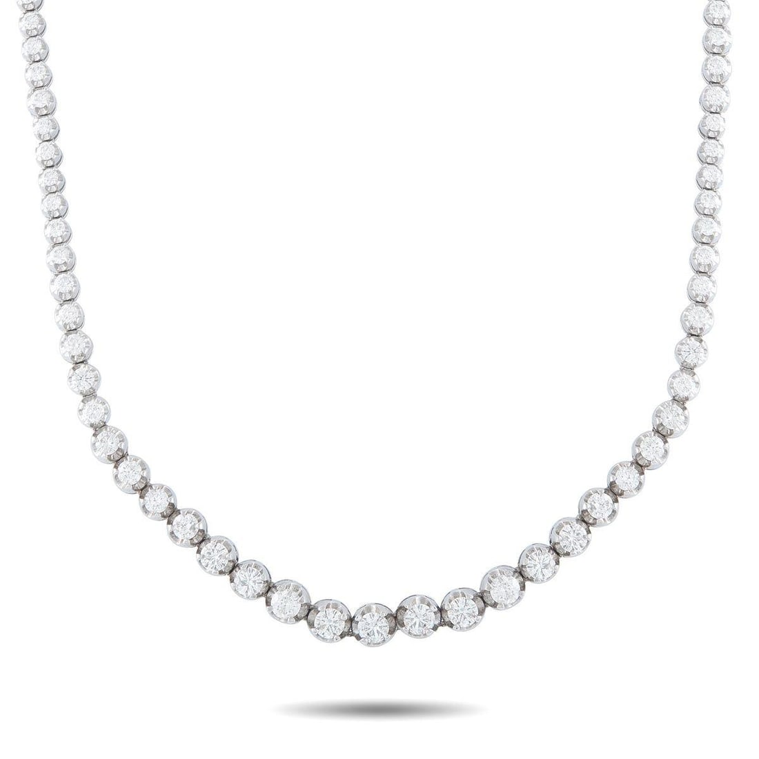 14K WHITE GOLD 7.0CT DIAMOND TENNIS NECKLACE (1 of 3)