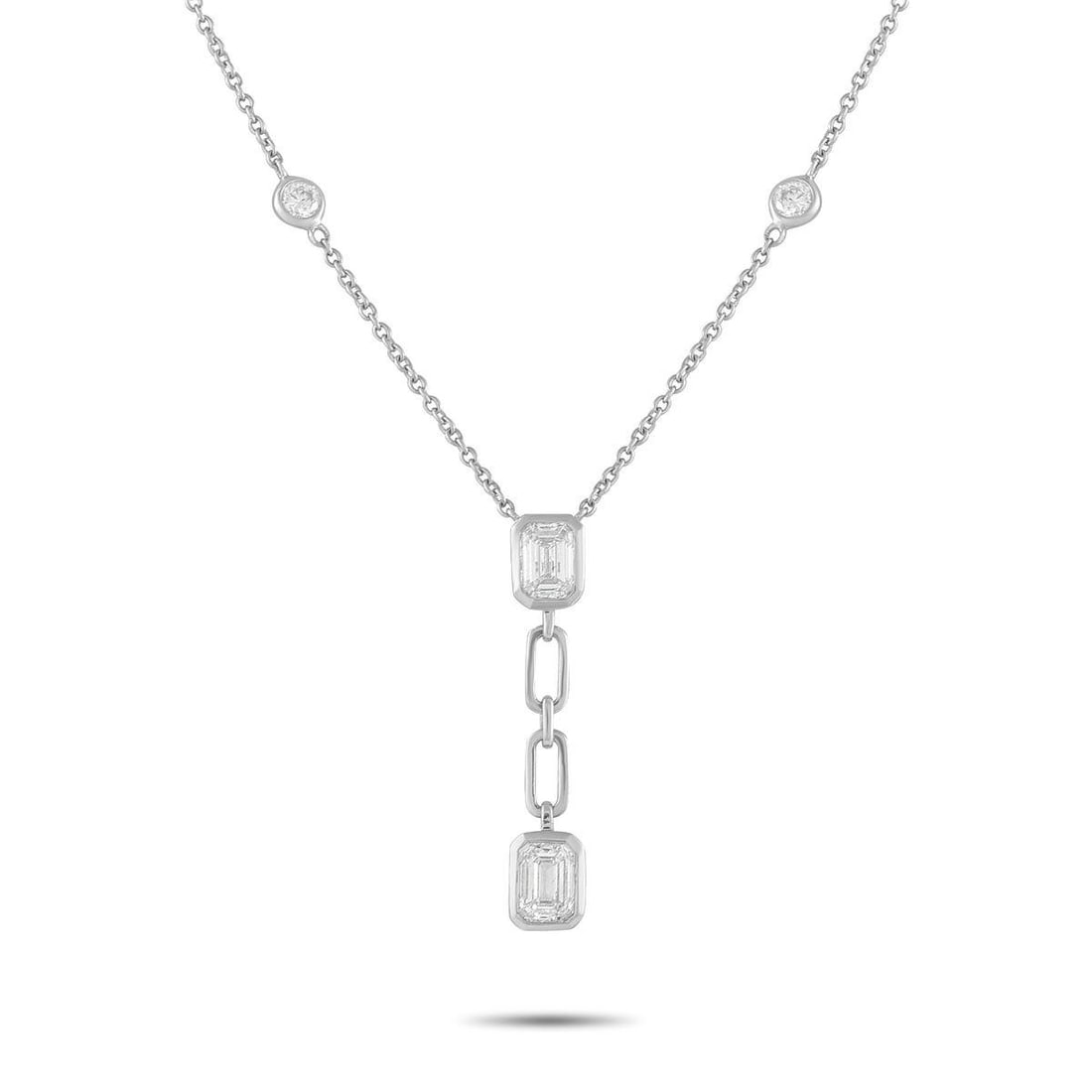 18K WHITE GOLD 2.60CT DIAMOND PENDANT NECKLACE (1 of 4)