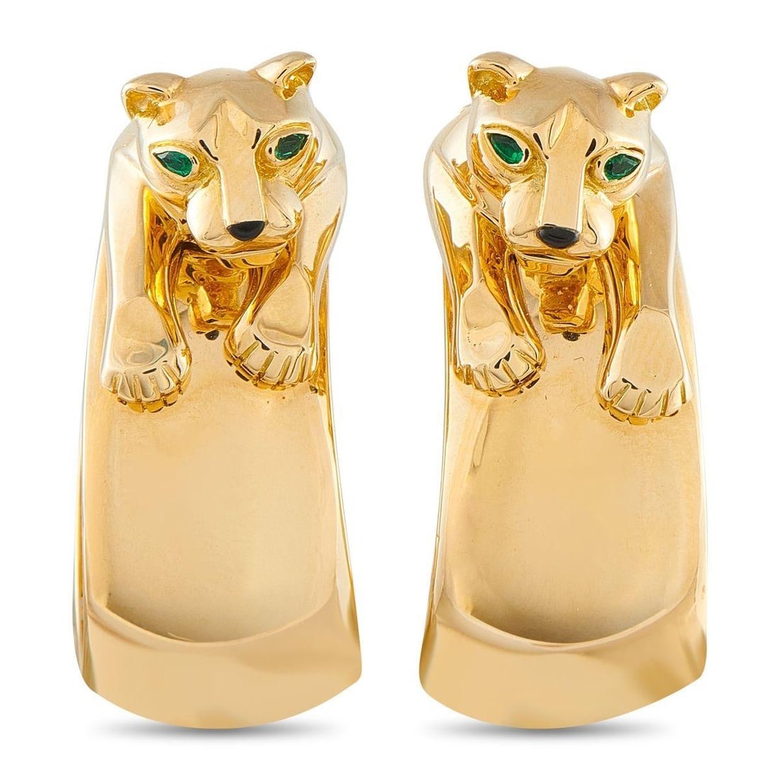 CARTIER PANTHERE 18K YELLOW GOLD EARRINGS (1 of 6)