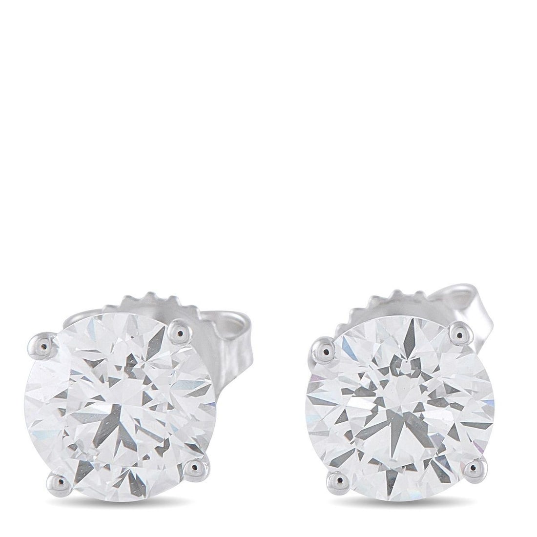 14K WHITE GOLD 3.62CT LAB-GROWN DIAMOND STUD EARRINGS (1 of 3)