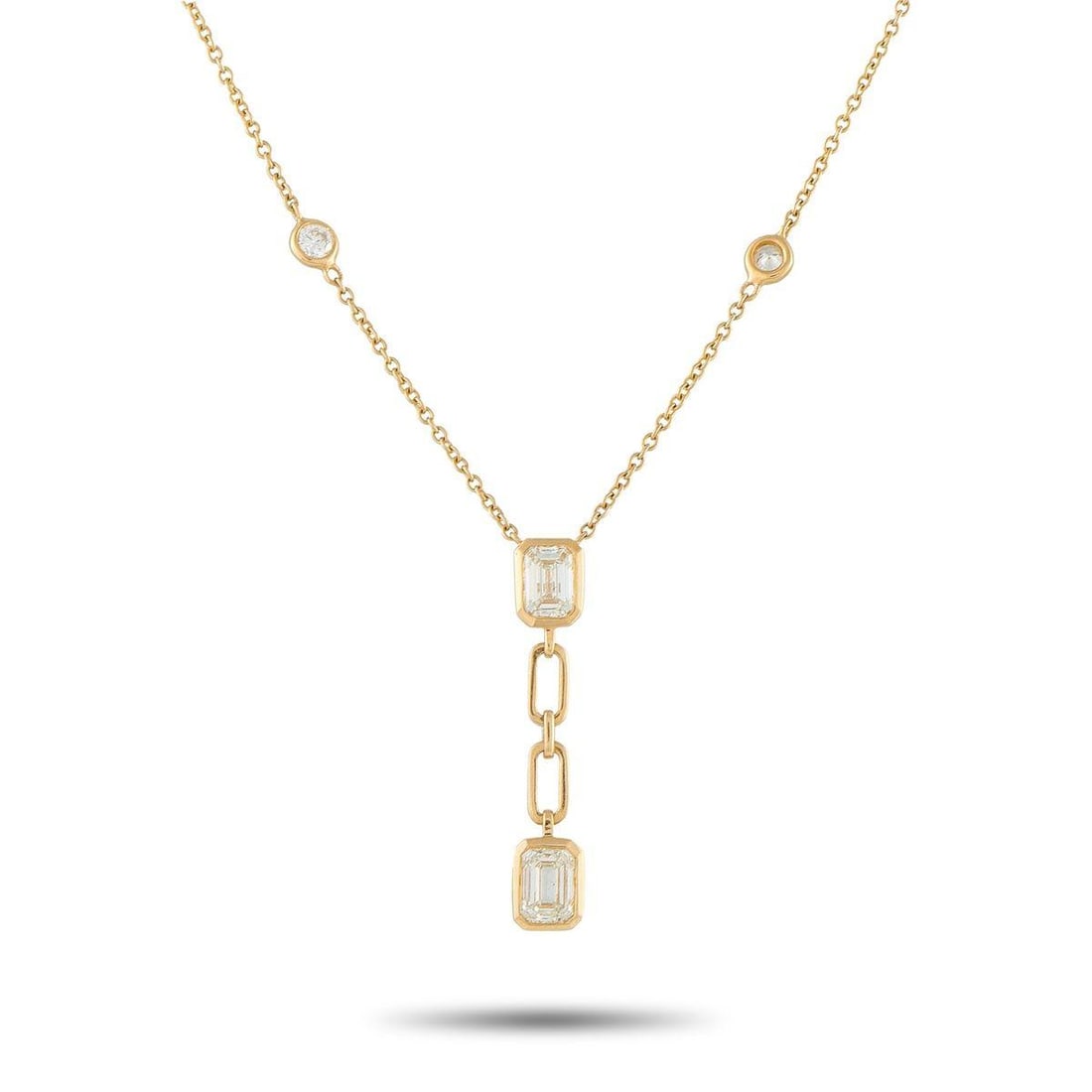 18K YELLOW GOLD 2.60CT DIAMOND NECKLACE (1 of 4)
