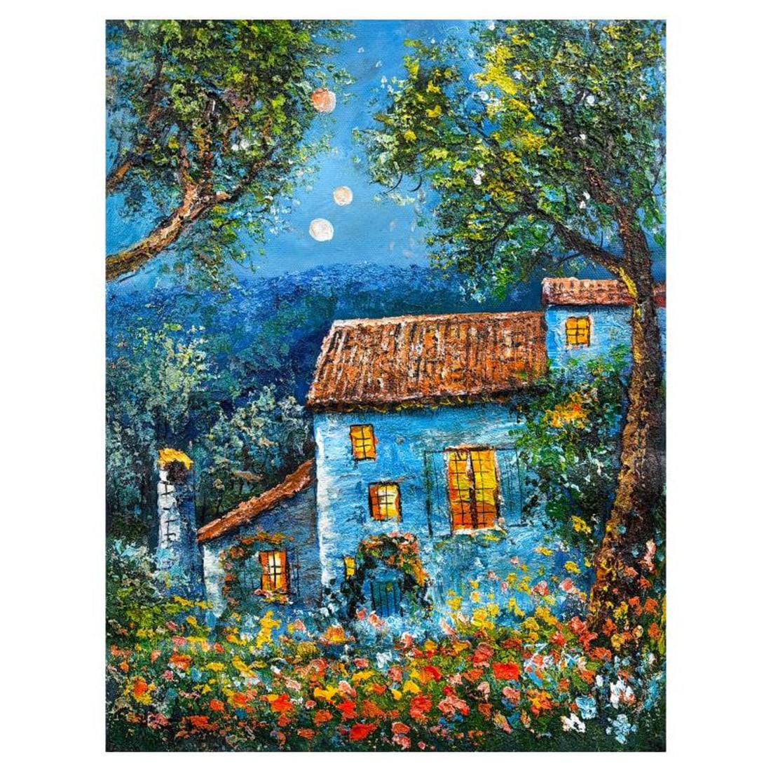 Zahra, Hand Signed Original Acrylic Painting on Canvas with Letter of Authenticity.: This is an original acrylic painting on canvas by Zahra, hand signed by the artist. Includes Letter of Authenticity. Measures approx. 39" x 31" (image).
