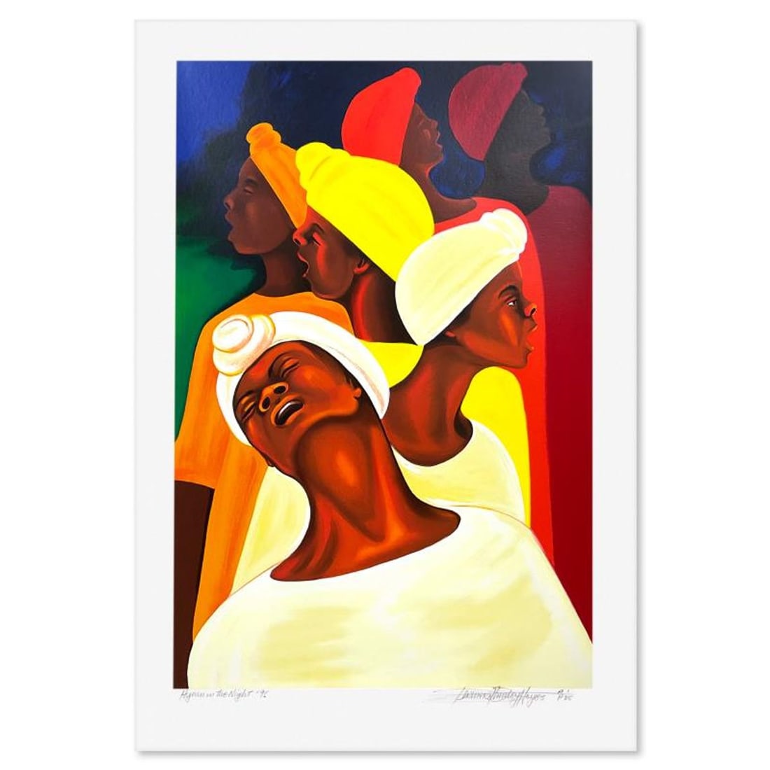 Bernard Hoyes, "Hymn the Night" Limited Edition Printer's Proof Serigraph, Numbered 1/25 and Hand: Hymn the Night is a limited edition printer's proof serigraph on paper by Bernard Hoyes, numbered 1/25 and hand signed by the artist. Includes Letter of Authenticity. Measures approx. 33" x 25" (borde