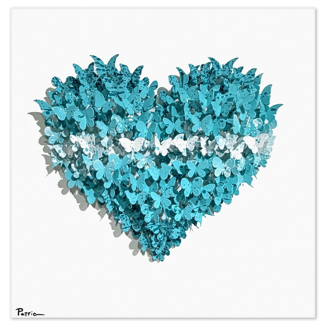 Patricia Govezensky- Original 3D Metal Art on Wood "Heart" (1 of 3)