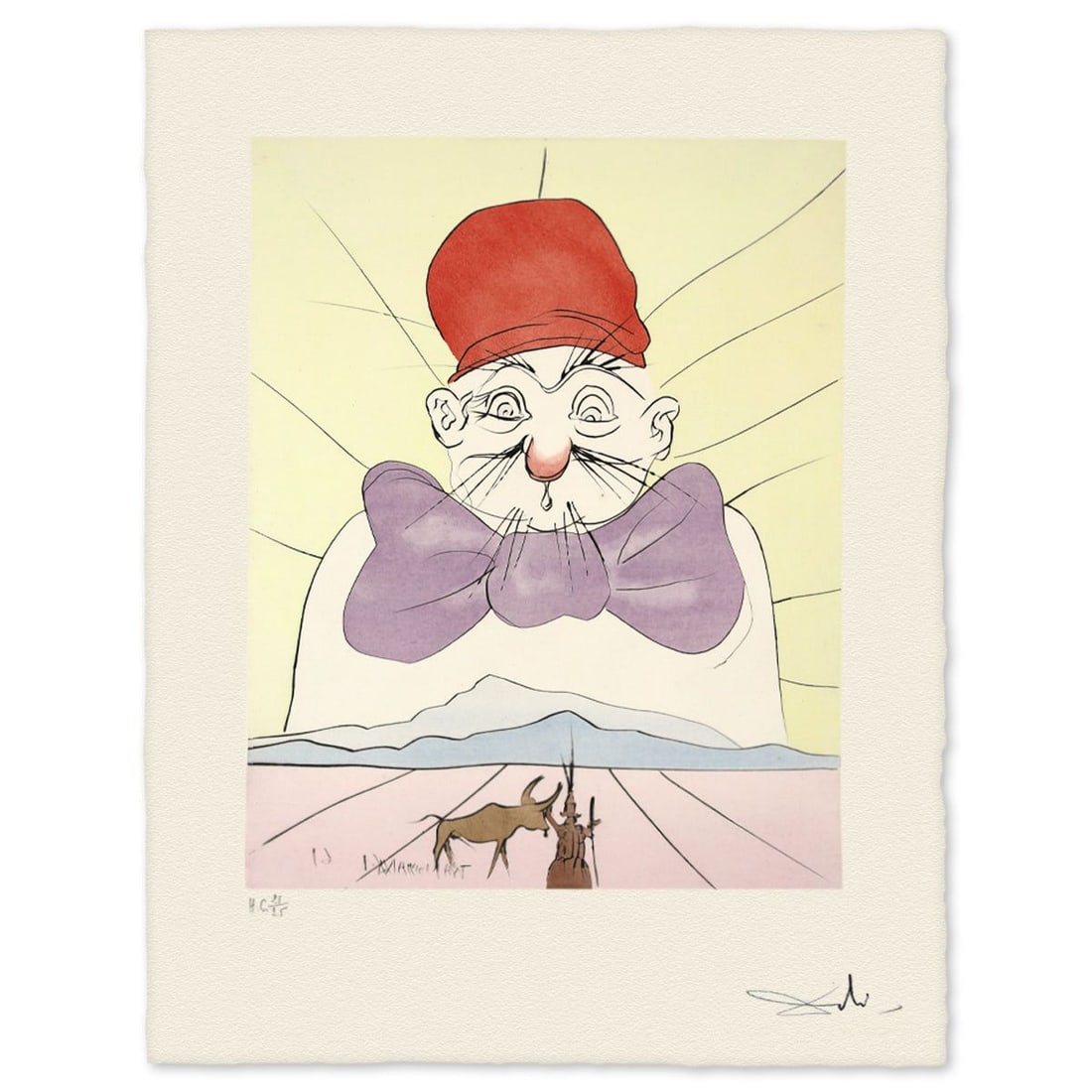 Salvador Dali- Etching "Kosanaga chojo- The Princess and the Heard Boy": Artist: Salvador Dali. Medium: Etching. Title: Kosanaga chojo- The Princess and the Heard Boy. Size: 26" x 20". Signature: Hand signed and numbered. Reference#: 74736.