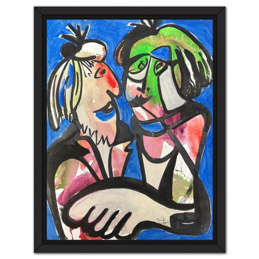 Jenik Cook, Framed Hand Signed Original Painting with Letter of Authenticity.: This is an original acrylic painting on paper by Jenik Cook. Hand signed by the artist, it includes Letter of Authenticity. This piece comes from the artist's personal collection. Measures approximate