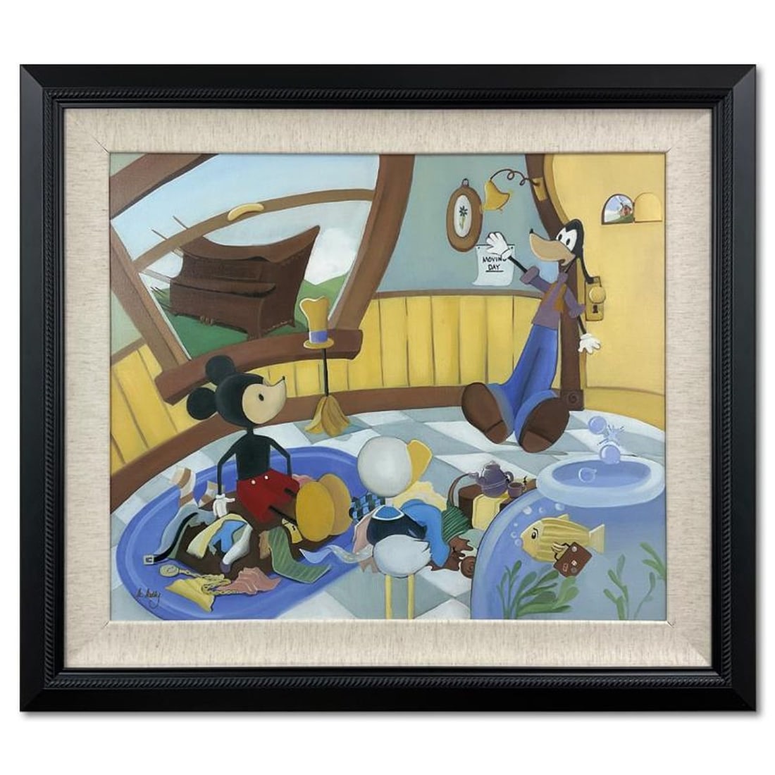 Katie Kelly, "Moving Day" Framed Limited Edition on Canvas from Disney Fine Art, Numbered and Hand (1 of 2)