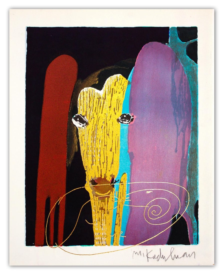 Menashe Kadishman- Original Serigraph: Artist: Menashe Kadishman. Medium: Original Serigraph. Size: 17.5" x 14". Signature: Hand Signed by the artist. Reference#: 27081.