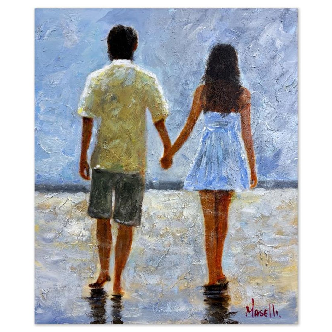 Michael Maselli, Original Painting on Canvas, Hand Signed with Letter of Authenticity.: This is an original painting on stretched canvas by Michael Maselli, hand signed by the artist. Includes Letter of Authenticity. Measures approx. 24" x 20" (image).