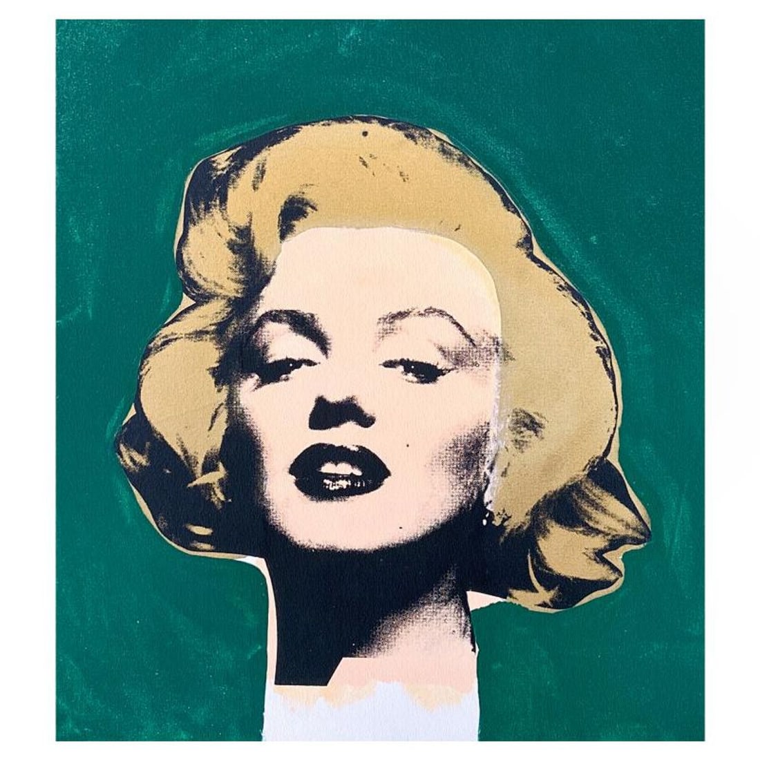 Steve Kaufman (1960-2010), "Marilyn Monroe" Hand Embellished Limited Edition Silkscreen Mixed Media: Marilyn Monroe is a hand embellished limited edition silkscreen mixed media on canvas by Andy Warhol protege, Steve Kaufman (1960-2010). This piece is TP numbered 19/50 and hand signed inverso. Includ