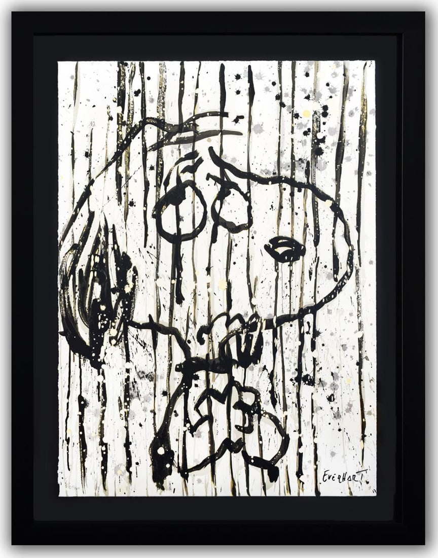 Tom Everhart- Hand Pulled Original Lithograph "Dancing in the Rain" (1 of 4)