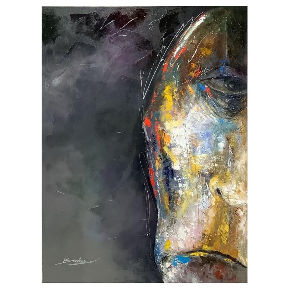 Berberyan, "Try Me" Hand Signed Original Painting on Canvas with Letter of Authenticity. (1 of 1)