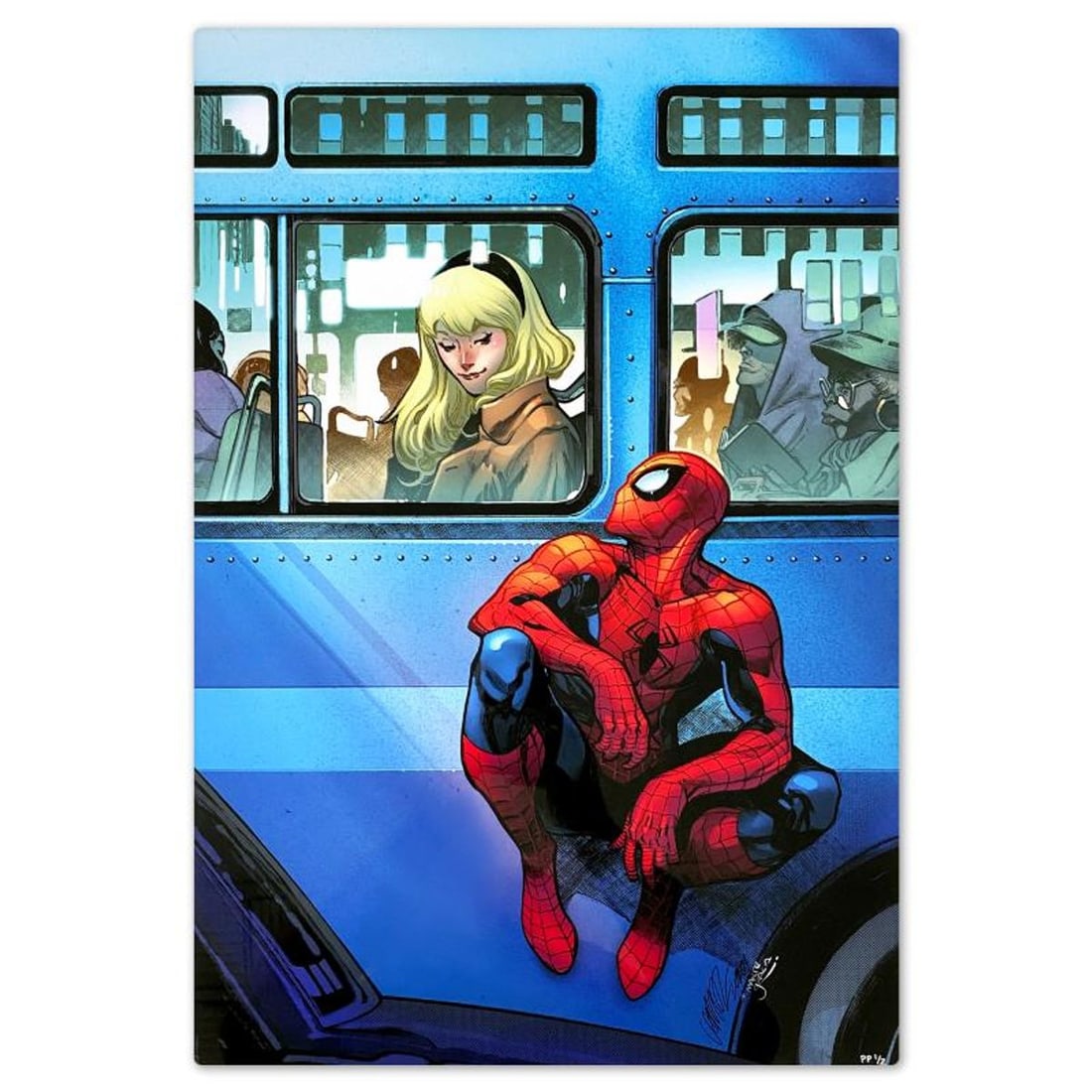 Marvel Comics & Pepe Larraz, "Amazing Spider-Man #39" Limited Edition on Aluminum, PP Numbered 1/2 (1 of 2)