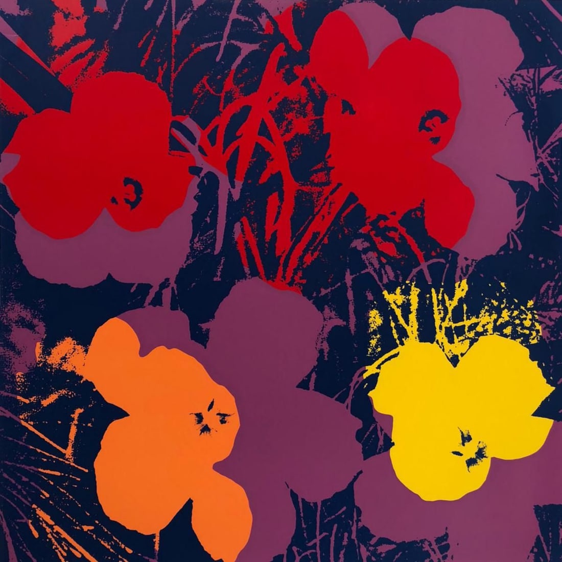 Andy Warhol- Silk Screen "Flowers 11.66": Artist: Andy Warhol. Medium: Silk Screen. Title: Flowers 11.66. Size: 35.5" x 35.5". Certificate of Authenticity: From the publisher. Additional: The piece is stamped in blue on the back with