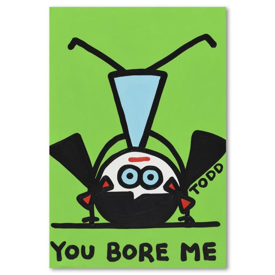 Todd Goldman, "You Bore Me" Original Acrylic Painting on Gallery Wrapped Canvas (24" x 36"), Hand: You Bore Me is an original acrylic painting on gallery wrapped canvas by Todd Goldman, hand signed by the artist. Includes Letter of Authenticity. Measures approx. 24" x 36" (image). Due to the way th