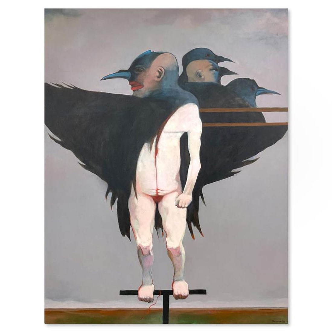 Milton Berwin (1925-2023), Original Painting on Canvas (66" x 52"), Dated 1998 and Hand Signed with: This is an original painting on stretched canvas by Milton Berwin (1925-2023), dated 1998 and hand signed by the artist. Includes Letter of Authenticity. Measures approx. 66" x 52" (image).