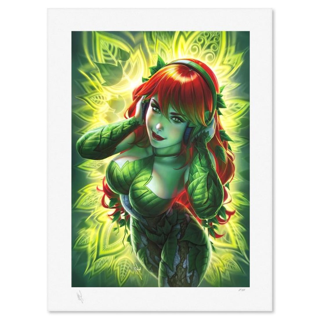 DC Comics & Warren Louw, "Poison Ivy" Limited Edition, PP Numbered 3/4 and Signed with Letter of: Poison Ivy is a limited edition giclee on paper from DC Comics and Warren Louw, PP numbered 3/4 and bearing the authorized signature of the artist. Includes Letter of Authenticity. Measures approx. 24
