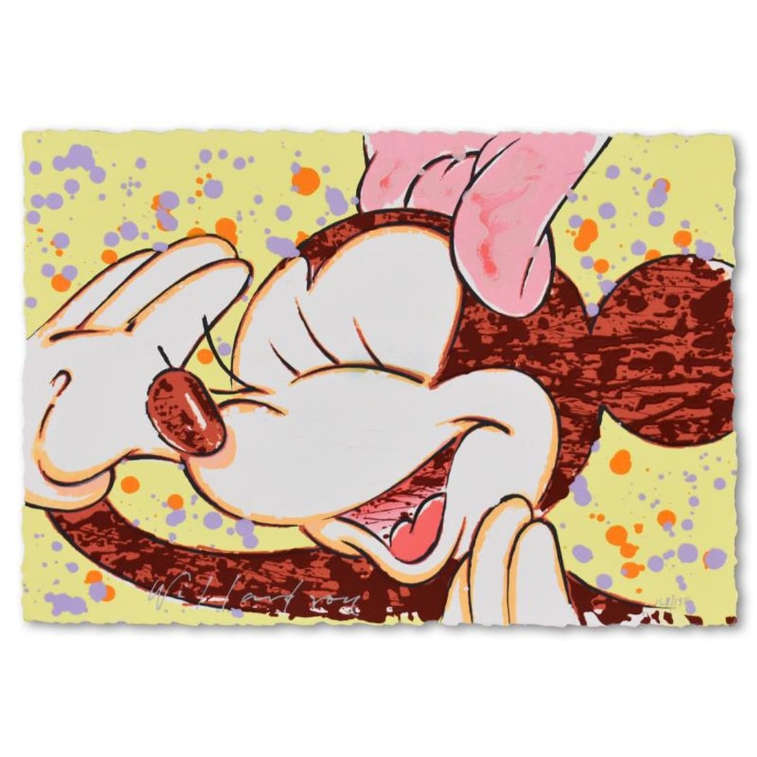 David Willardson, "Funny Business" Hand Signed Limited Edition Disney Serigraph with Letter of: Funny Business is a Disney Fine Art limited edition serigraph on paper by David Willardson, numbered and hand signed by the artist. Includes Letter of Authenticity. Measures approx. 11" x 8.5"