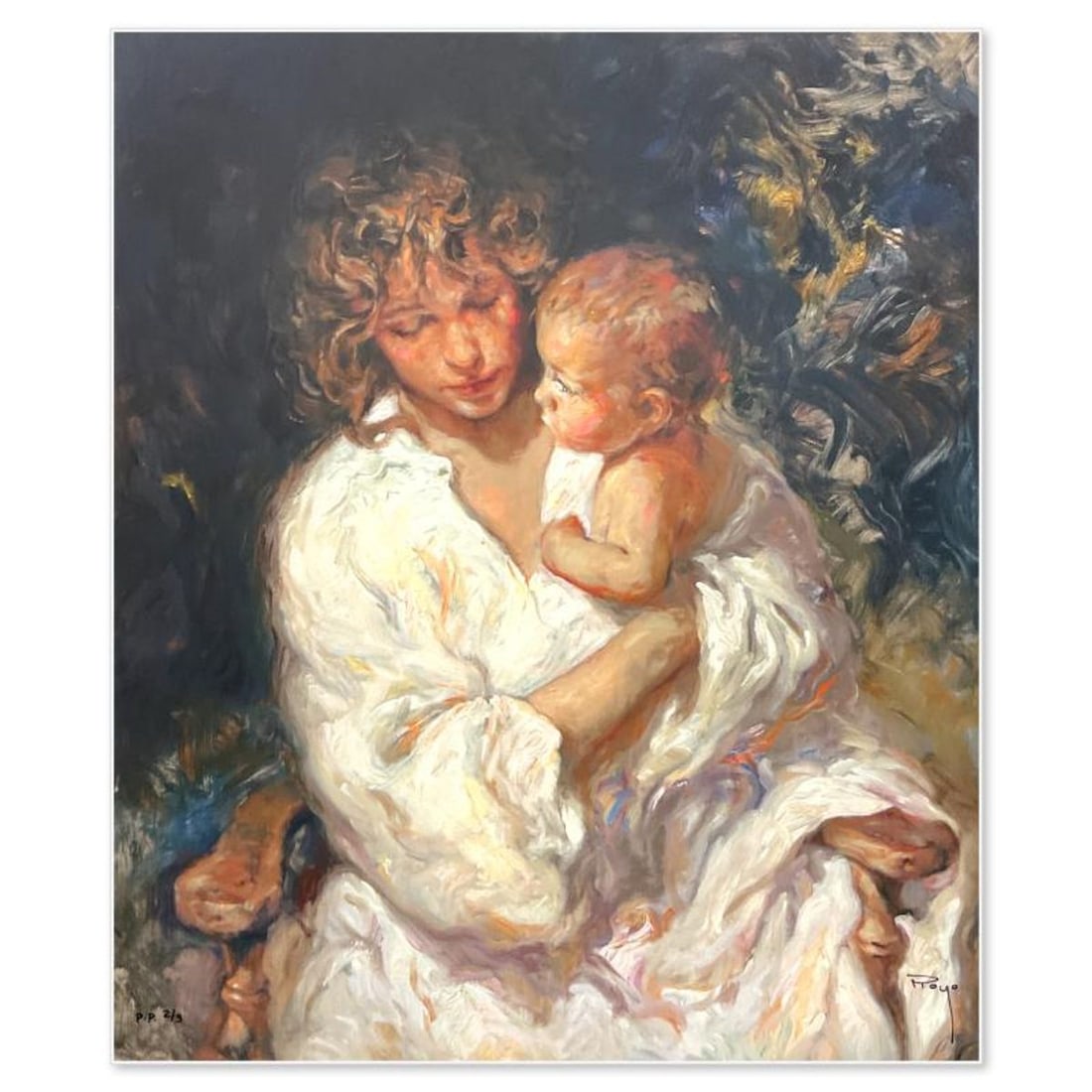 Royo, "Maternidad" Limited Edition Printer's Proof on Clay-Board (29" x 24"), Numbered 2/3 and Hand (1 of 2)