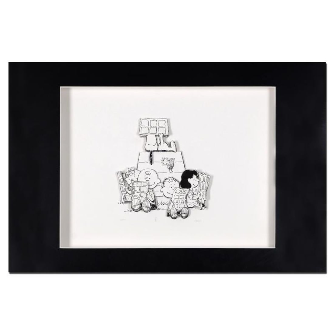 Peanuts, "Down Time" Hand Numbered Limited Edition 3D Decoupage with Certificate of Authenticity. (1 of 2)