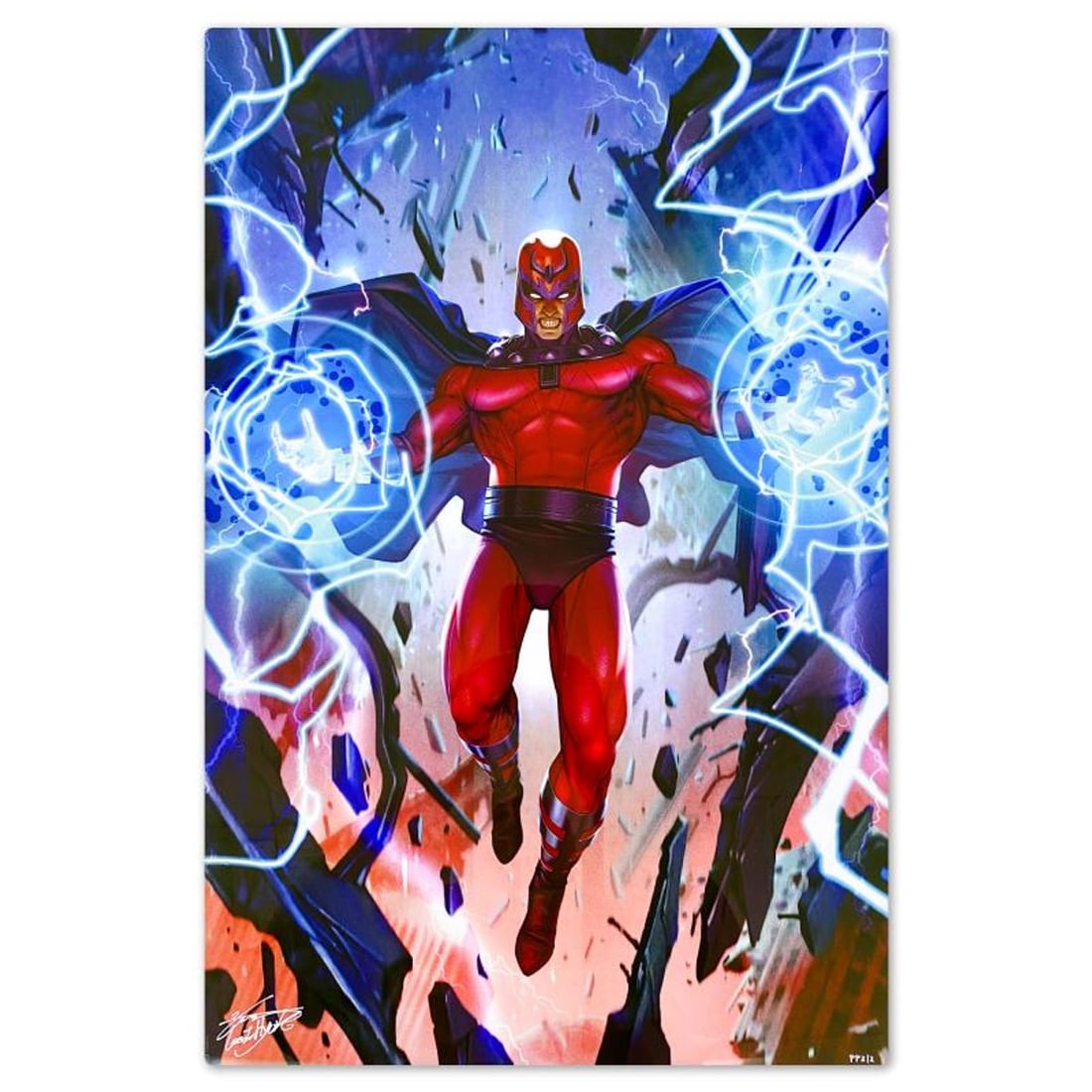 Marvel Comics & InHyuk Lee, "Magneto" Limited Edition on Aluminum, PP Numbered 3/4 and Signed with (1 of 2)
