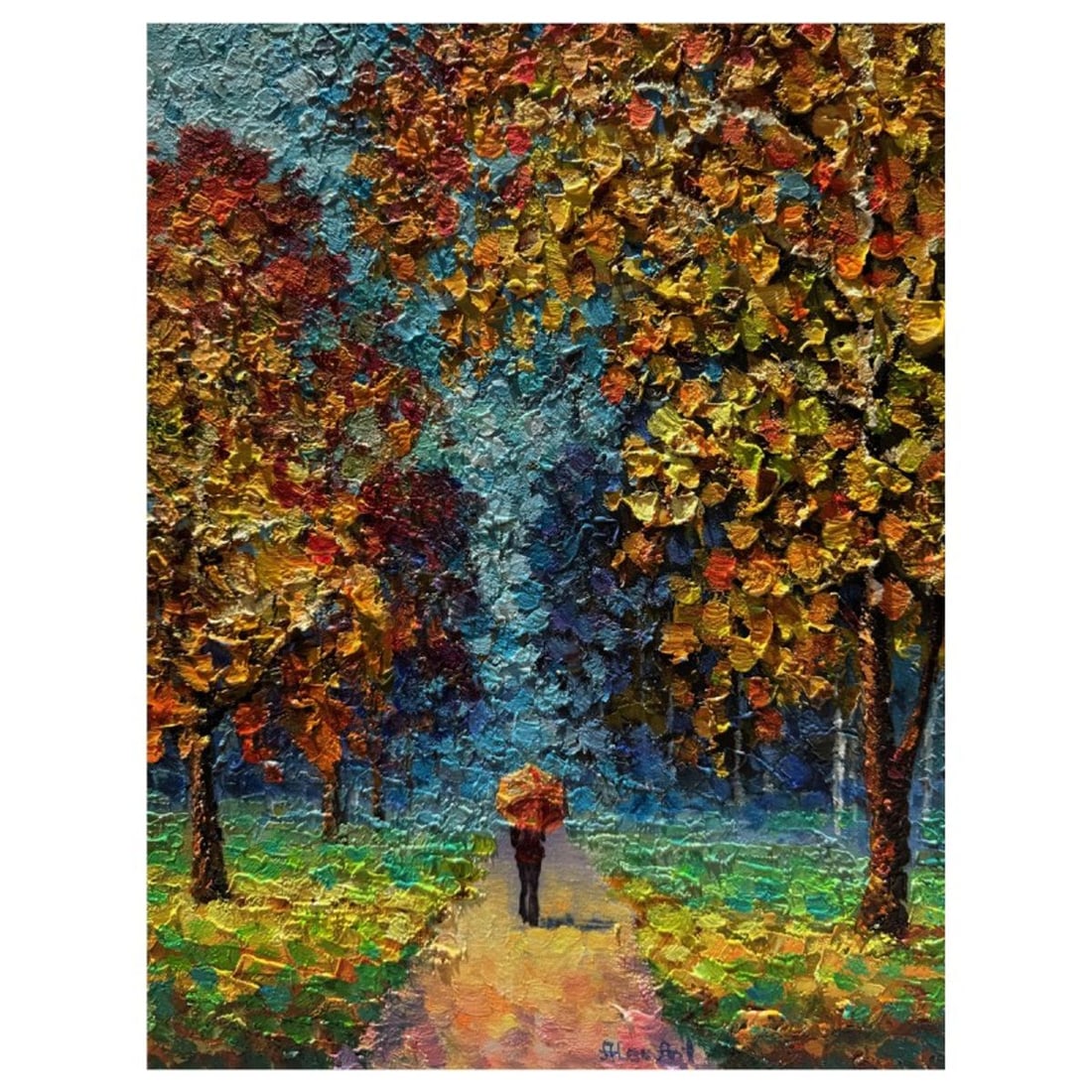 Alexander Antanenka, "Miss Autumn" Hand Signed Original Painting on Canvas with Letter of: Miss Autumn is an original oil painting on stretched canvas by Alexander Antanenka. Hand signed by the artist, the piece comes with a letter of authenticity. Measures approximately 20" x 16" (image).