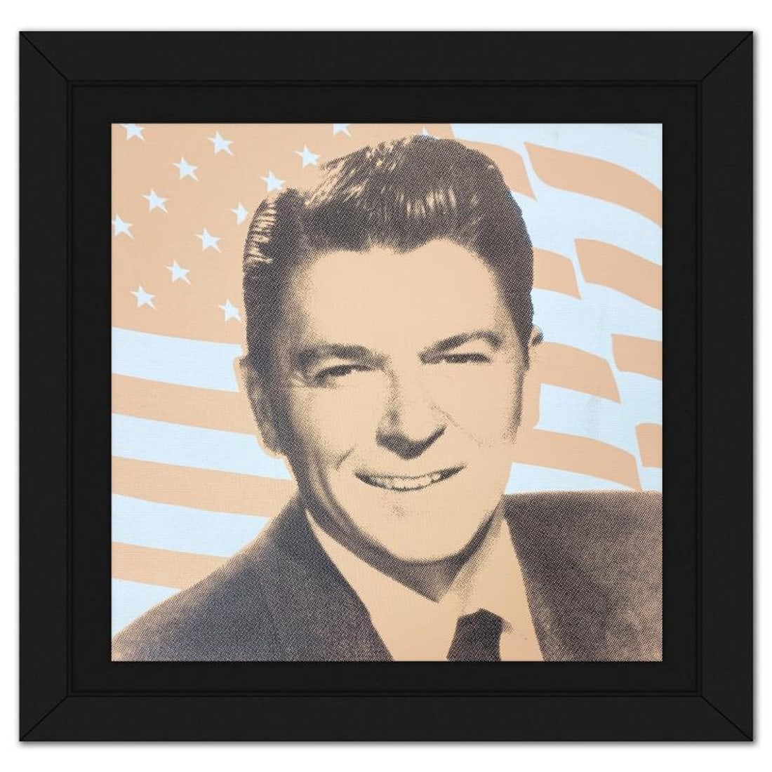 Steve Kaufman (1960-2010), "President Regan" Framed Hand Pulled Limited Edition Silscreen, Numbered (1 of 2)