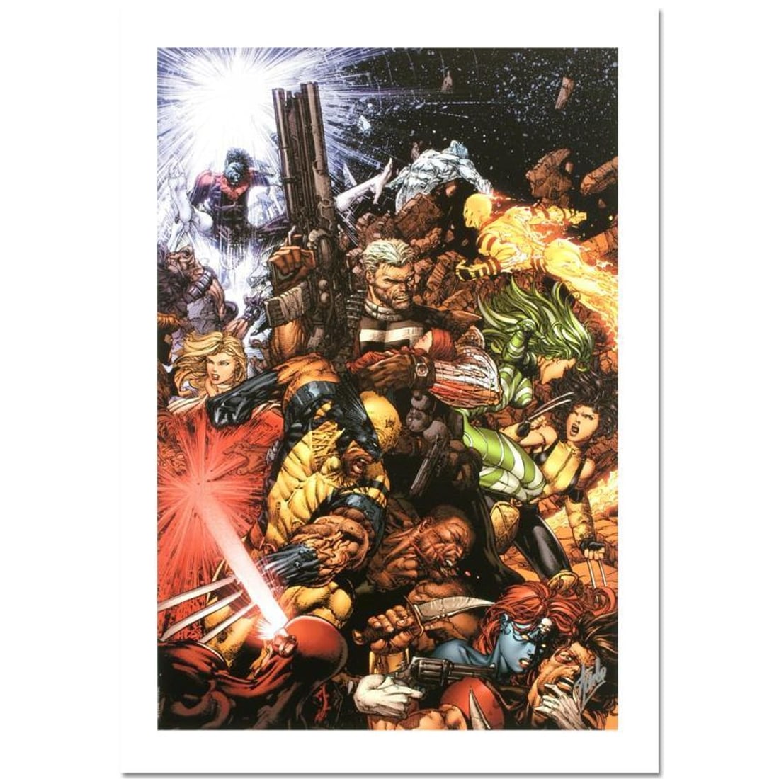 Stan Lee Signed, Marvel Comics "X-Men #207" Limited Edition Canvas 7/10 with Certificate of (1 of 1)