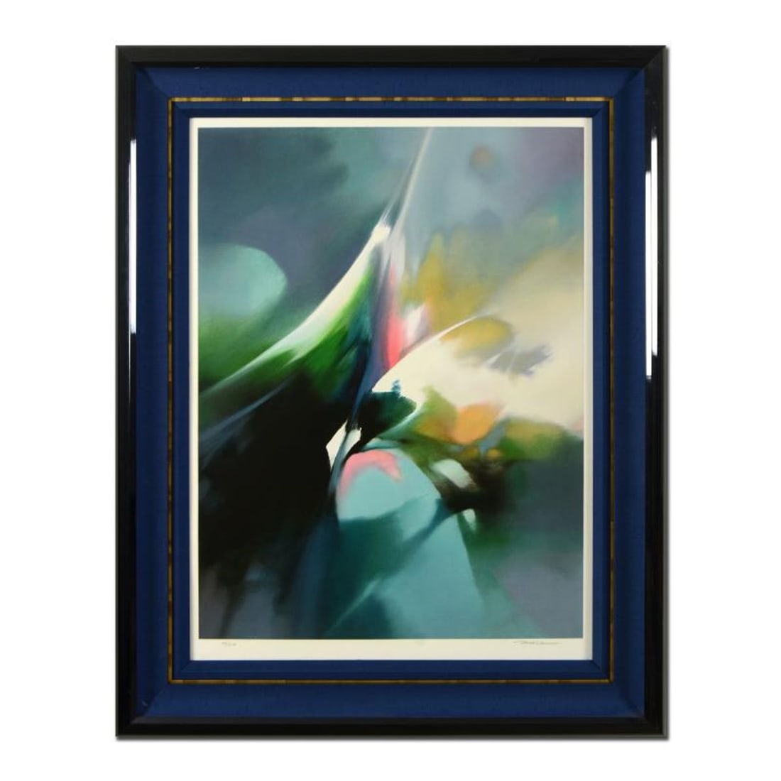 Thomas Leung, "Effervescence" Framed Limited Edition, Numbered 63/275 and Hand Signed with Letter of: Effervescence is a limited edition giclee on canvas by Thomas Leung, numbered 63/275 and hand signed by the artist. This piece comes framed. Includes Letter of Authenticity. Measures approx. 37" x