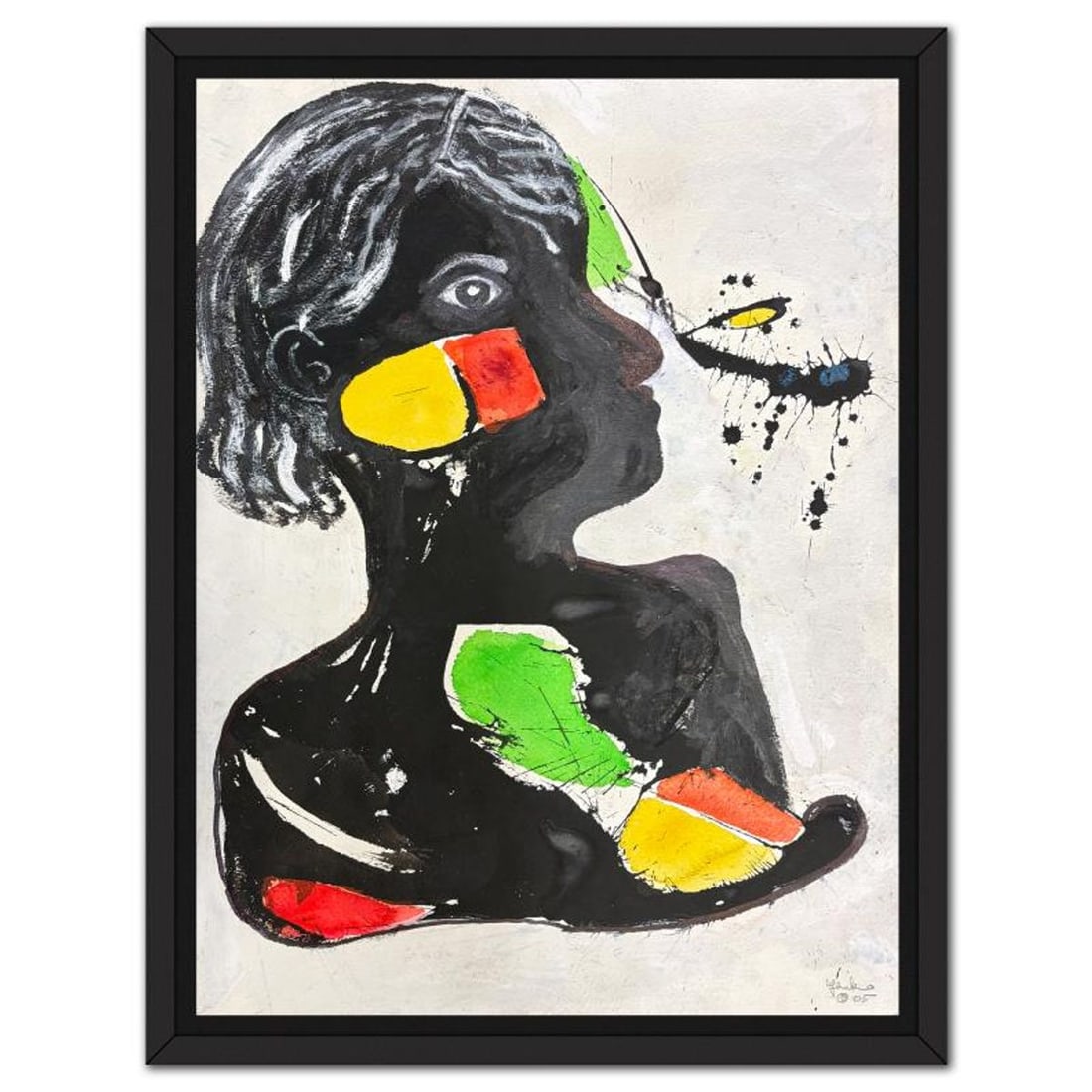 Jenik Cook, Framed Hand Signed Original Painting with Letter of Authenticity.: This is an original acrylic painting on paper by Jenik Cook. Hand signed by the artist, it includes Letter of Authenticity. This piece comes from the artist's personal collection. Measures approximate