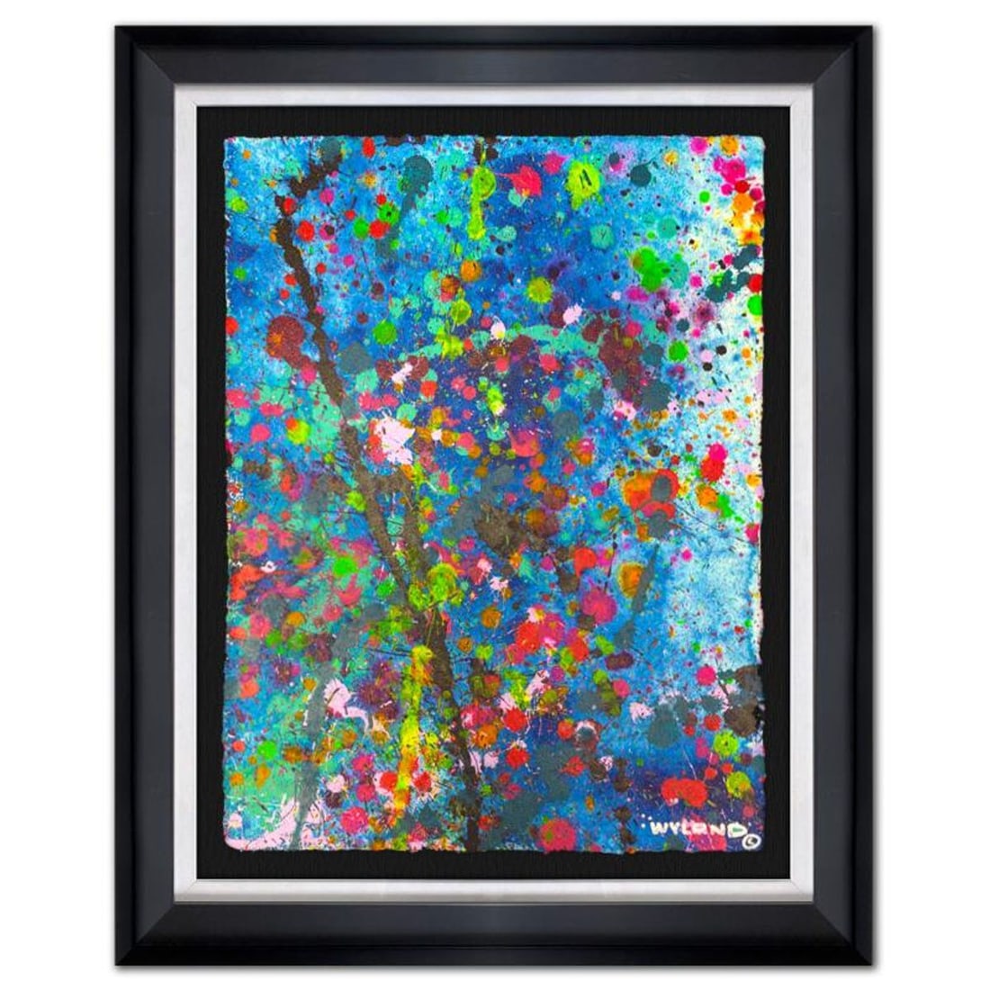 Wyland, "Untitled Abstract" Framed Original Painting on Paper, Hand Signed with Letter of: This is an original watercolor painting on paper by Wyland, hand signed by the artist. This piece comes custom framed. Includes Letter of Authenticity. Measures approximately 38.5" x 31" x (framed), 3