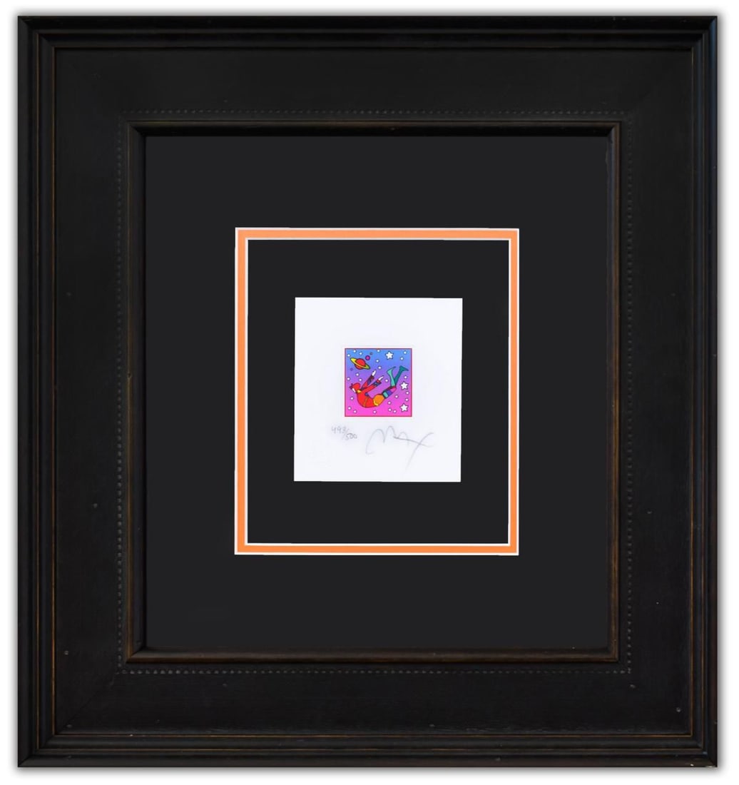 Peter Max- Original Lithograph "MIC FLYER IN SPACE VER II" (1 of 2)