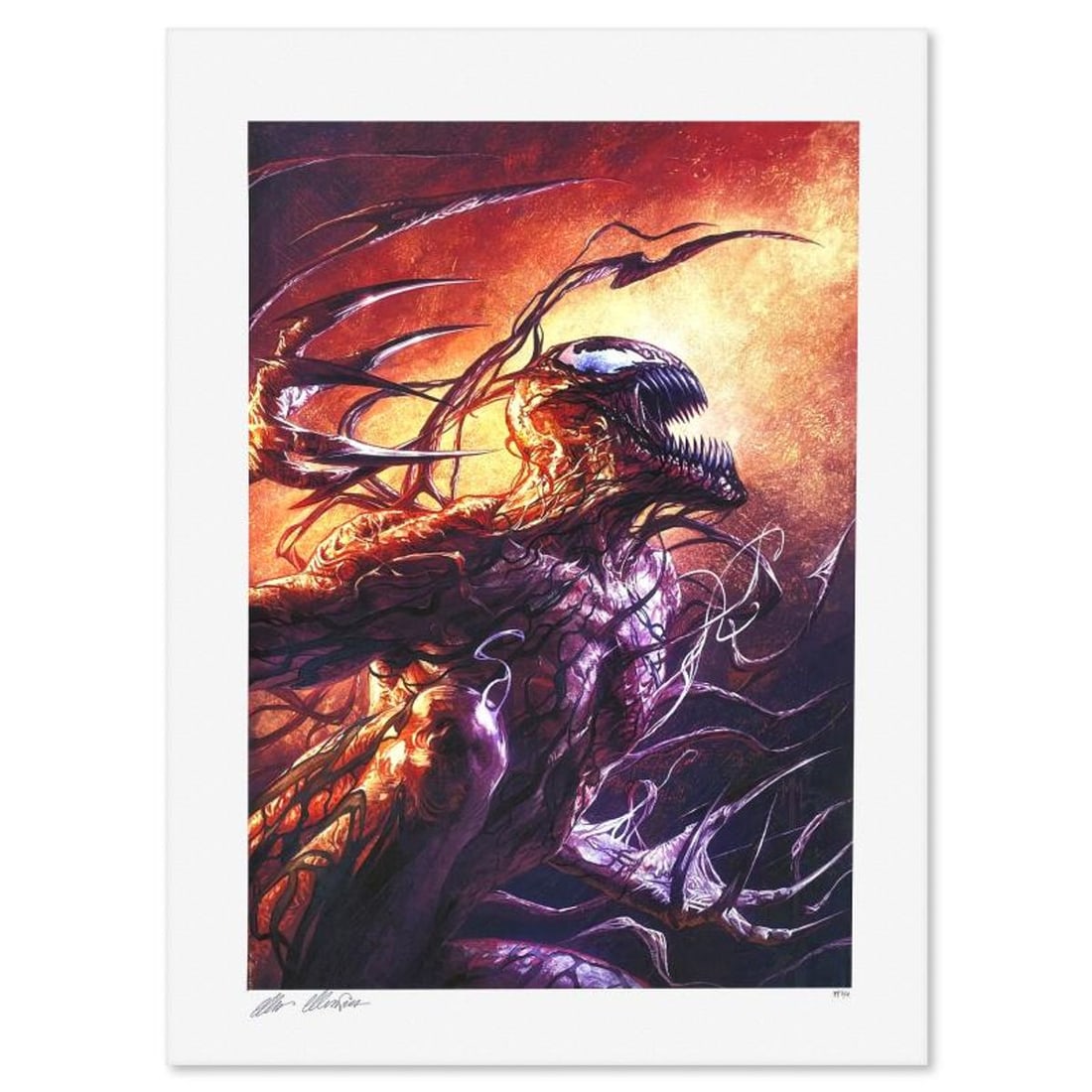 Marco Mastrazzo, "Carnage" Limited Edition, PP Numbered 3/4 and Signed with Letter of Authenticity.: Carnage is a limited edition giclee on paper by Marco Mastrazzo, PP numbered 3/4 and bearing the authorized signature of the artist. Includes Letter of Authenticity. Measures approx. 24" x 18" (border