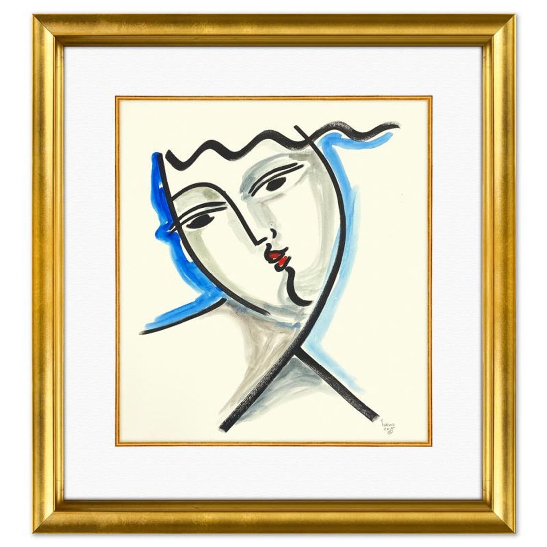 Yuroz, Framed Original Painting, Hand Signed with Letter of Authenticity.: This is an original painting on paper by Yuroz, hand signed by the artist. This piece comes custom framed on linen. Includes Letter of Authenticity. Measures approx. 29" x 27" (frame), 19.5" x 17.5" (