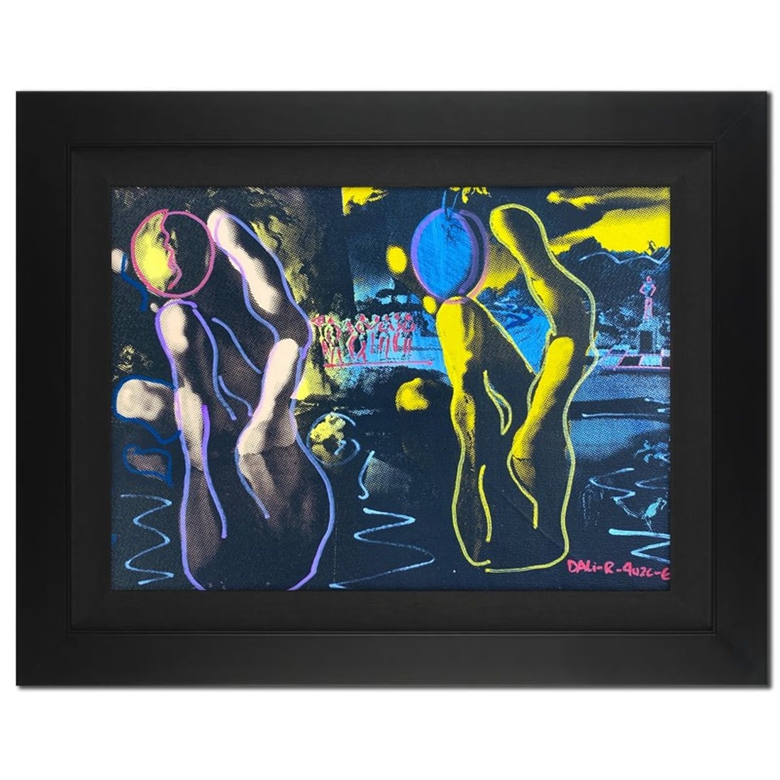 Ringo Daniel Funes, "Salvador Dali Hand Holding Eggs" Framed One-of-a-Kind Mixed Media on Canvas, (1 of 3)