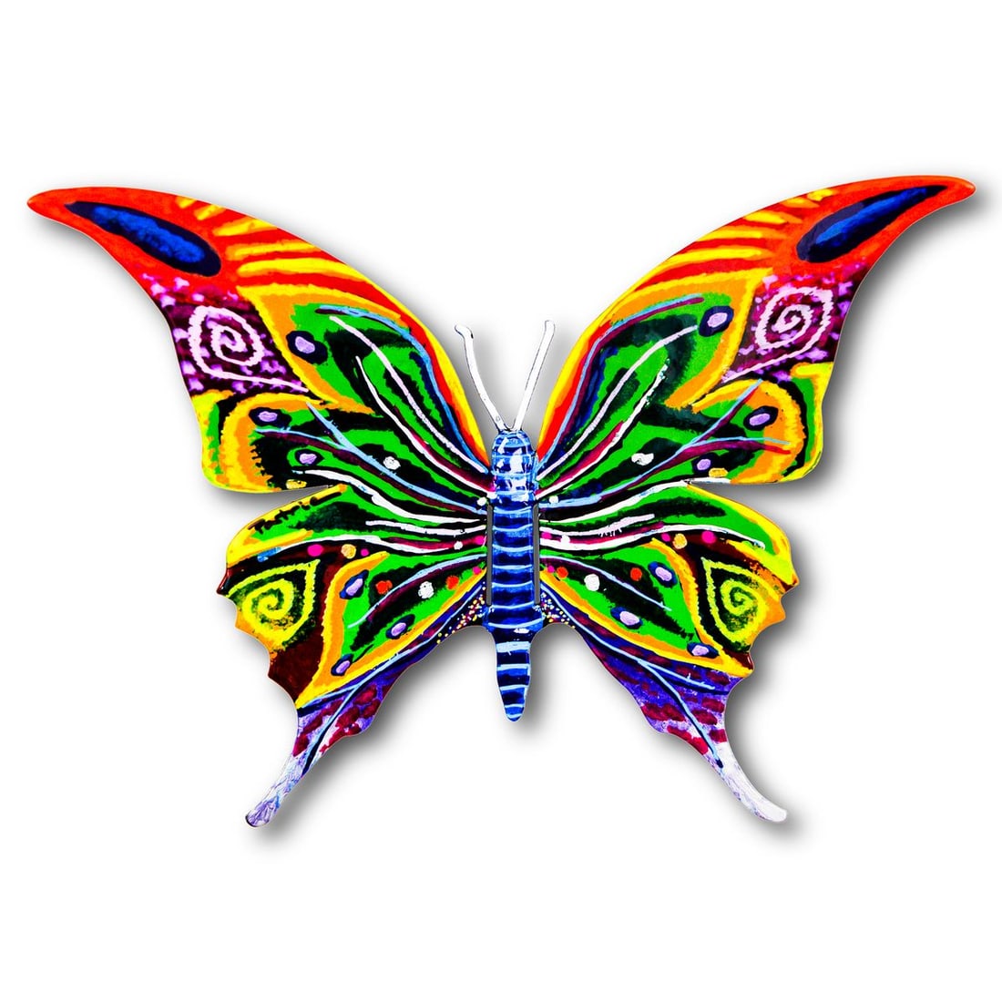 Patricia Govezensky- Original Painting on Cutout Steel "Butterfly": Artist: Patricia Govezensky. Medium: Original Painting on Cutout Steel. Title: Butterfly. Size: 5" x 8". Signature: Hand Signed by the Artist. Certificate of Authenticity: Is included. Reference#: 303