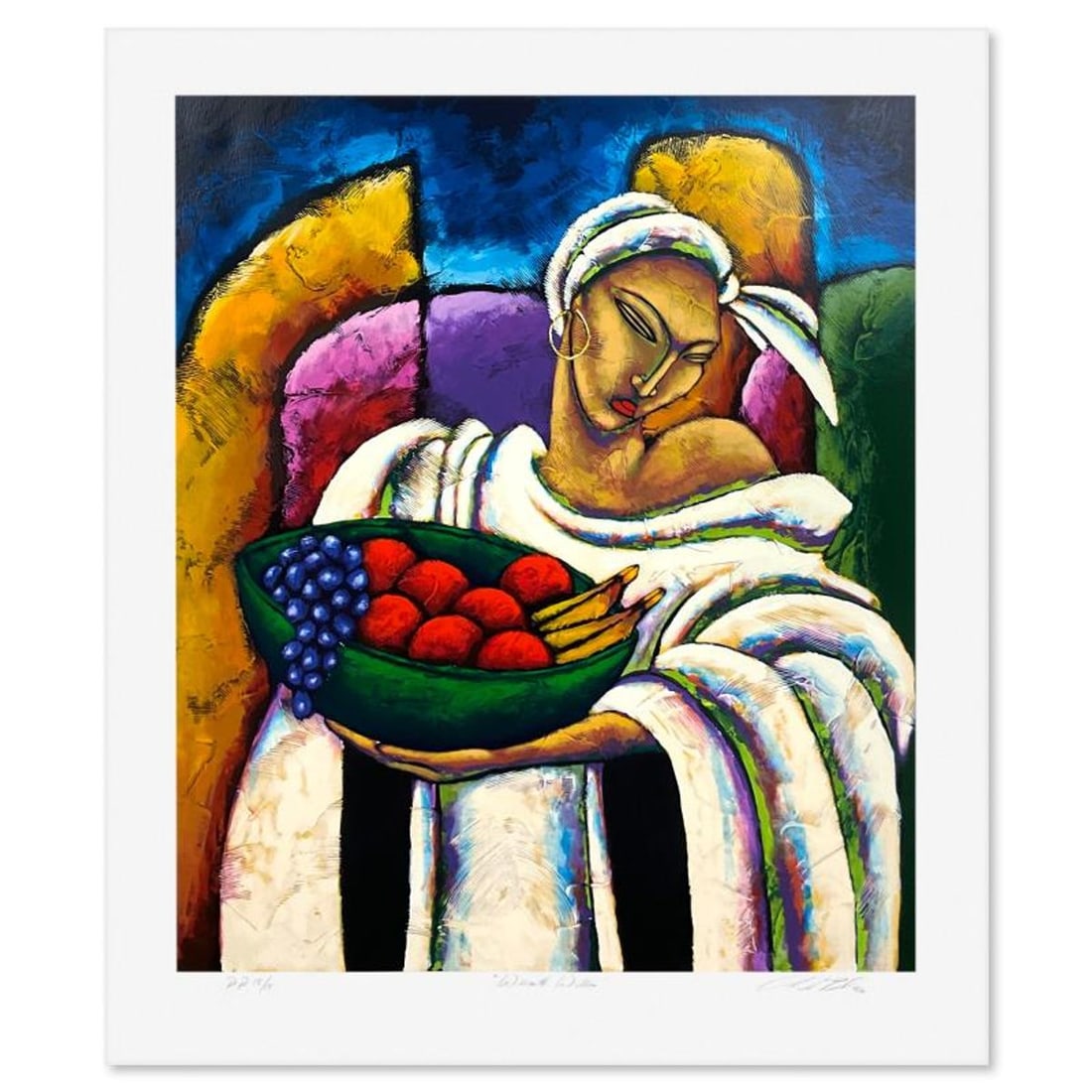 LaShun Beal, "Warmth Within" Limited Edition Printer's Proof Serigraph, Numbered 15/15 and Hand: Warmth Within is a limited edition printer's proof serigraph on paper by LaShun Beal, numbered 15/15 and hand signed by the artist. Includes Letter of Authenticity. Measures approx. 35" x 30" (border)