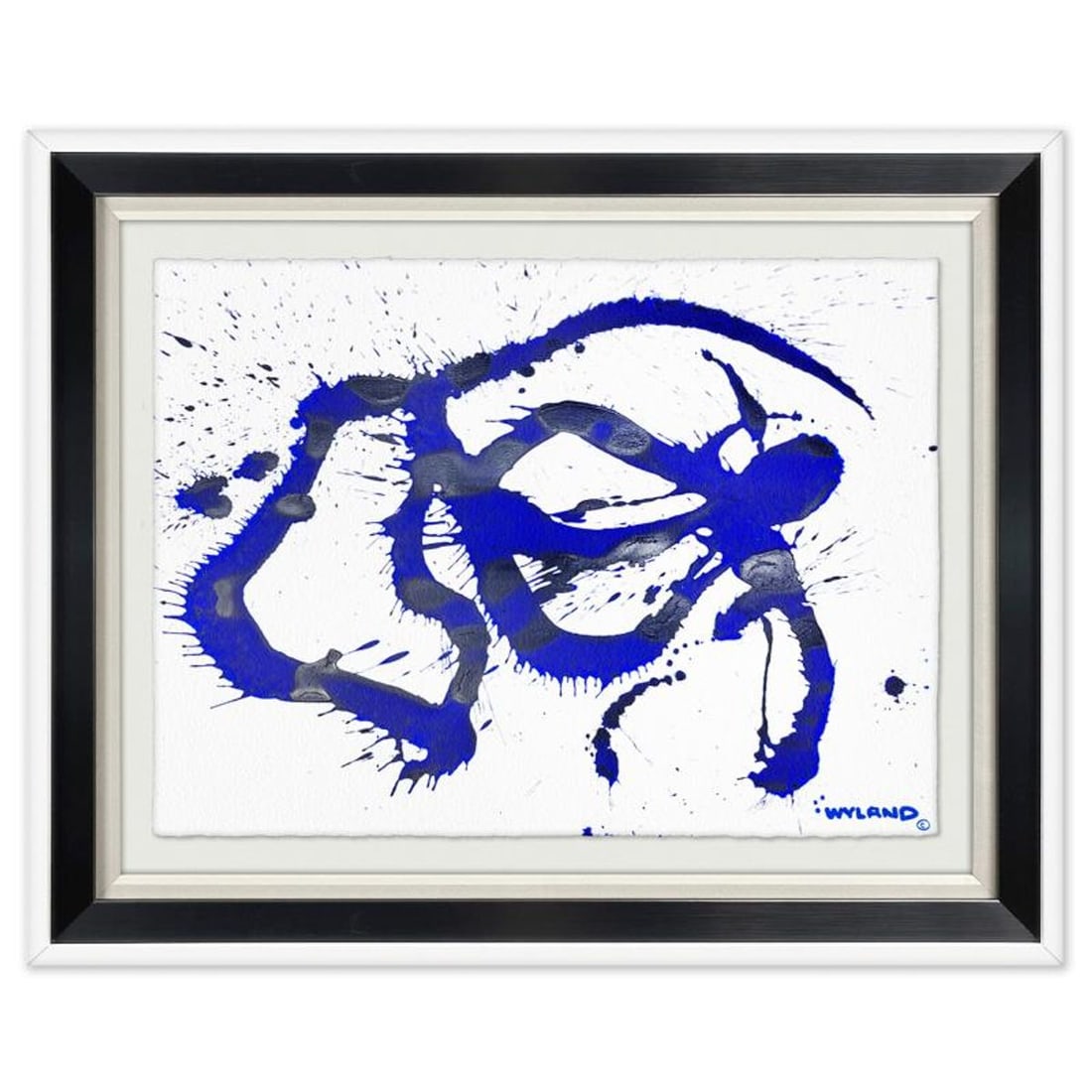 Wyland, "Untitled Abstract" Framed Original Painting on Paper, Hand Signed with Letter of: This is an original watercolor painting on paper by Wyland, hand signed by the artist. This piece comes custom framed. Includes Letter of Authenticity. Measures approximately 31" x 38.5" x (framed), 2