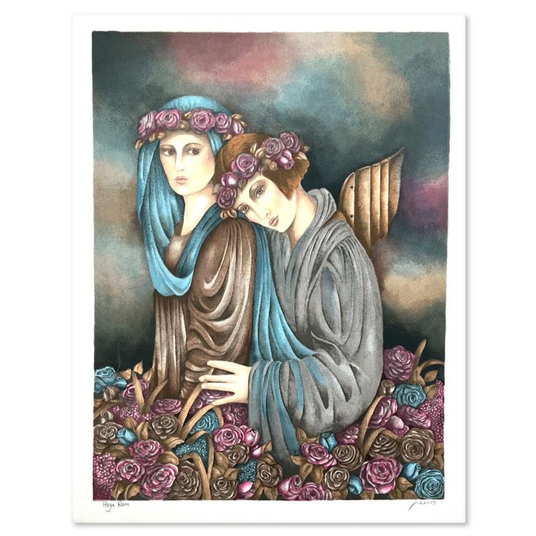 Haya Ran, "Rose Garden Dream" Hand Signed, Numbered Limited Edition with Letter of Authenticity.: Rose Garden Dream is a limited edition on paper by Haya Ran. The piece comes hand signed by the artist, numbered, and with a letter of authenticity. Measures approximately 18" x 23". Reference#: