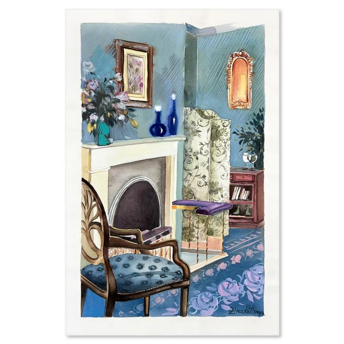 Zina Roitman, Hand Signed Original Painting with Letter of Authenticity. (1 of 2)