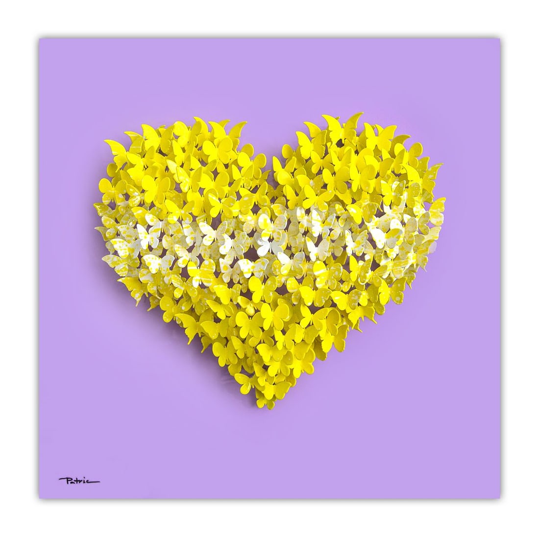 Patricia Govezensky- Original 3D Metal Art on Wood "Heart" (1 of 5)
