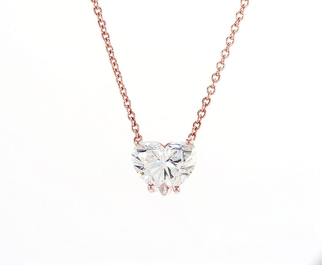 14kt Rose Gold 2.57ctw Diamond Pendant: Jewelry Description Description: One 14k rose gold pendant, set with lab grown diamonds. Jewelry Weight: 3.22 Grs Total Diamonds Weight: 2.57 Cts Precious Metal: 14kt Rose Gold Certificate Number: DSL