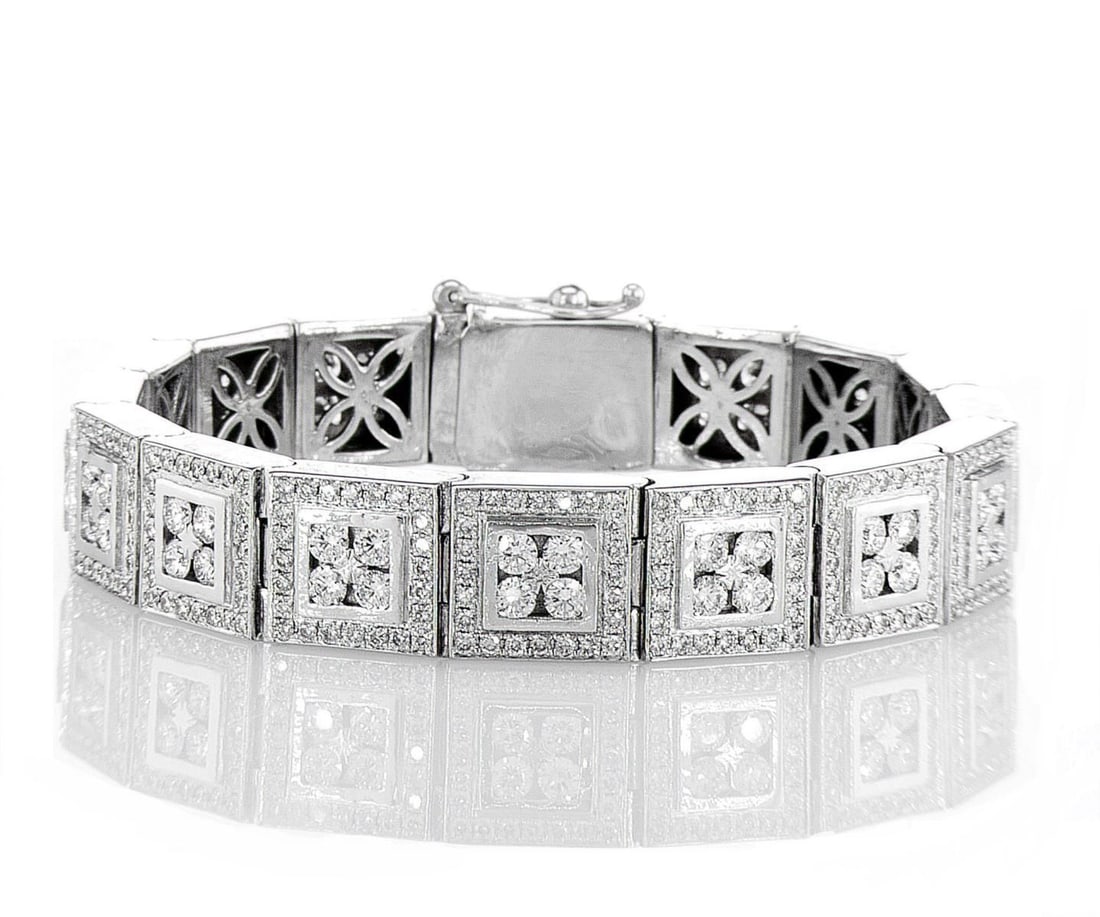 14kt White Gold 7.68ctw Diamond Bracelet (1 of 2)