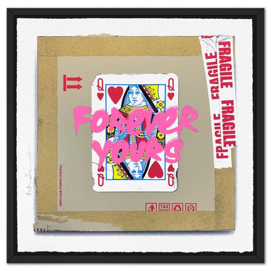 Mr. Brainwash, "Queen of Love (Pink)" Framed Limited Edition Silk Screen, Hand Signed with (1 of 3)