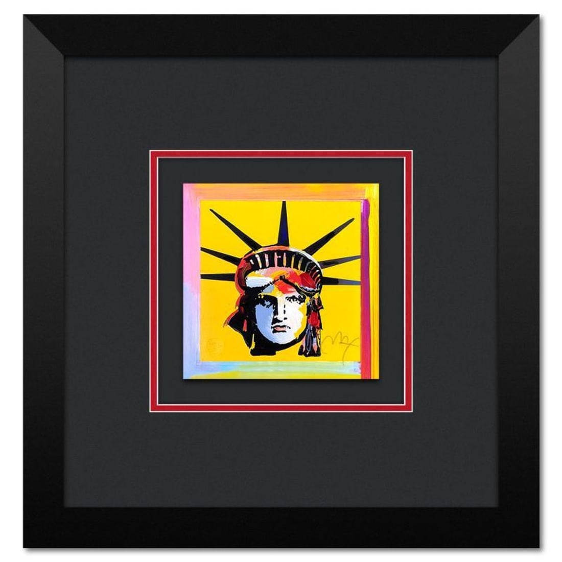 Peter Max, "Liberty Head XVI" Framed Limited Edition Lithograph, Numbered and Hand Signed with (1 of 2)