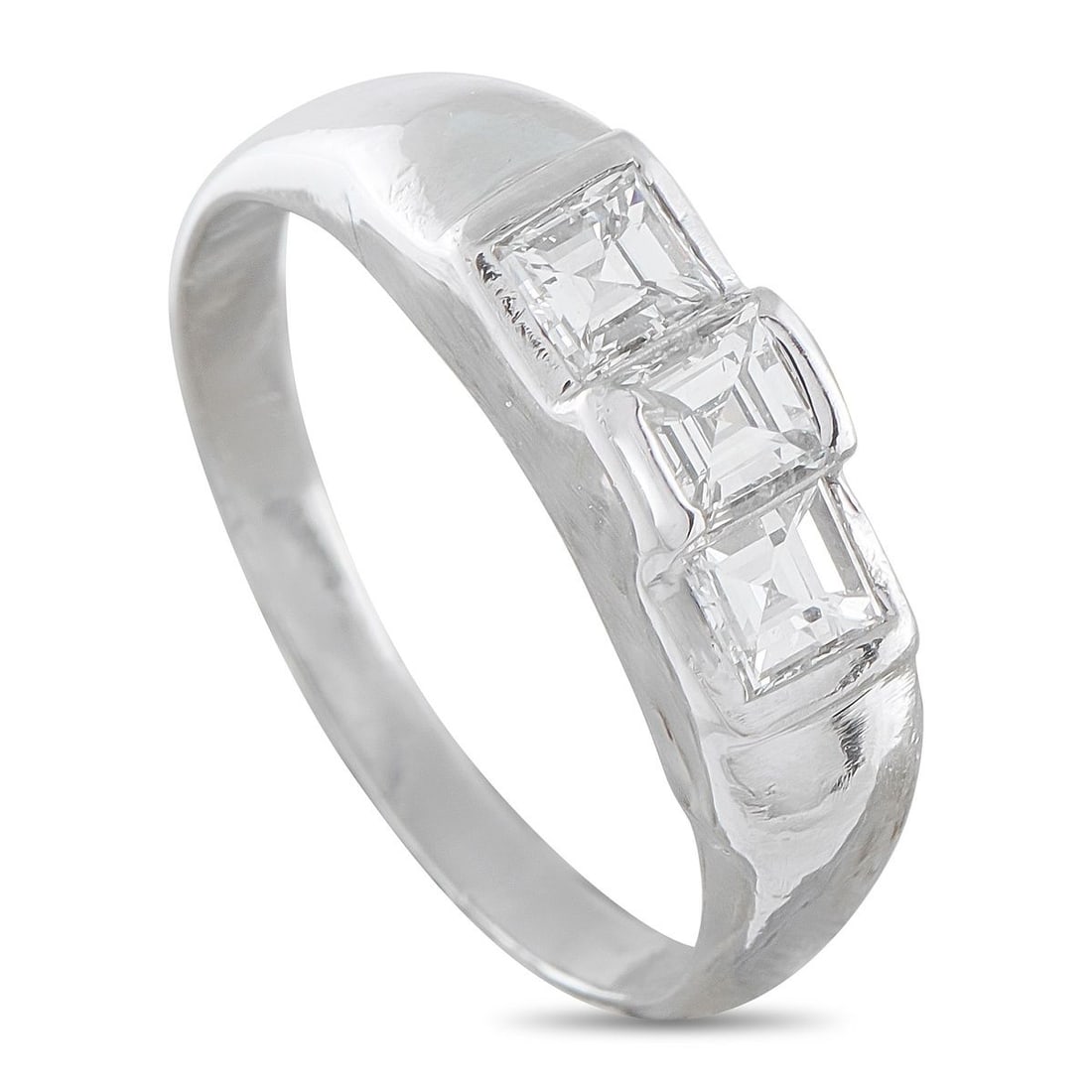 PLATINUM 0.94CT DIAMOND RING (1 of 3)