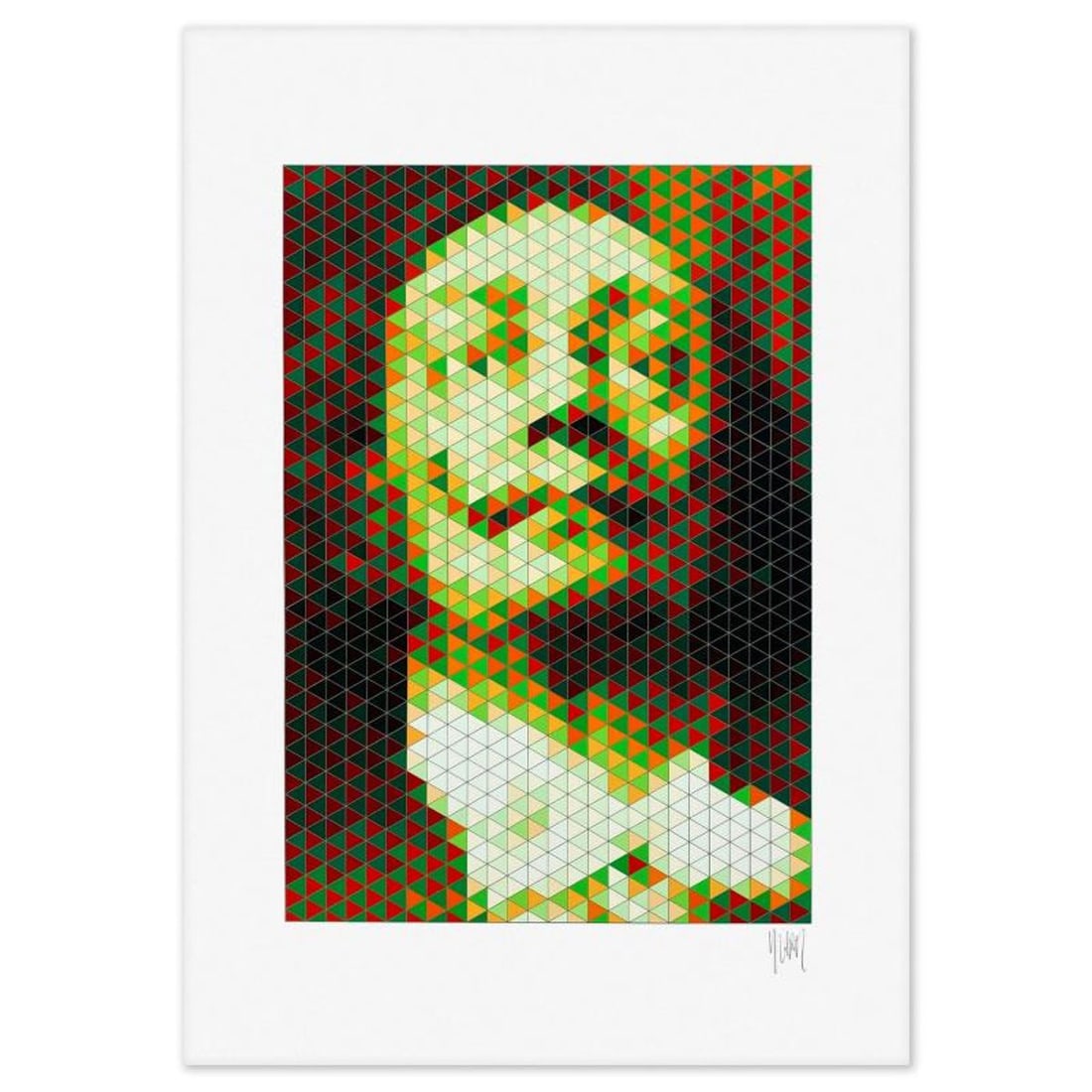 Yvaral, "Faces Of Dali 4" Limited Edition Serigraph, Numbered and Hand Signed with Letter of (1 of 2)