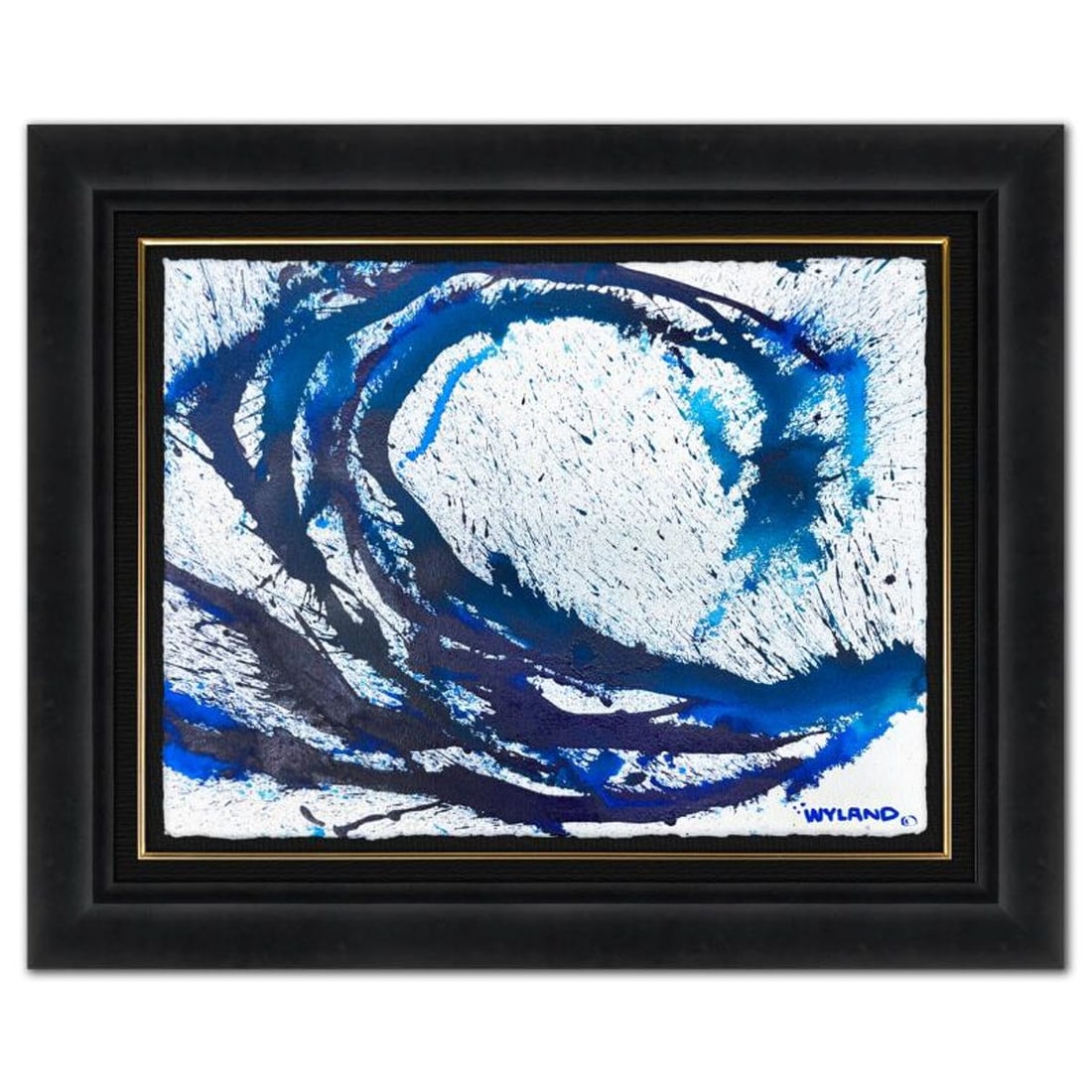 Wyland, "Untitled Abstract" Framed Original Painting on Paper, Hand Signed with Letter of: This is an original watercolor painting on paper by Wyland, hand signed by the artist. This piece comes custom framed. Includes Letter of Authenticity. Measures approximately 31" x 38.5" x (framed), 2