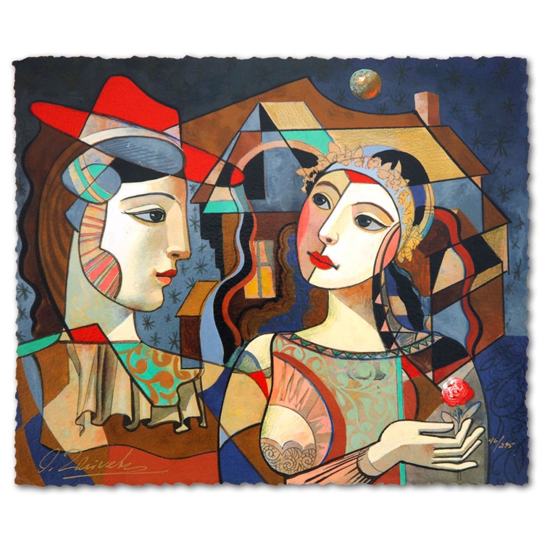Oleg Zhivetin- Silkscreen "Dream V": Artist: Oleg Zhivetin. Medium: Silkscreen. Title: Dream V. Size: 11" x 13". Signature: Hand Signed and Numbered. Reference#: 74623.